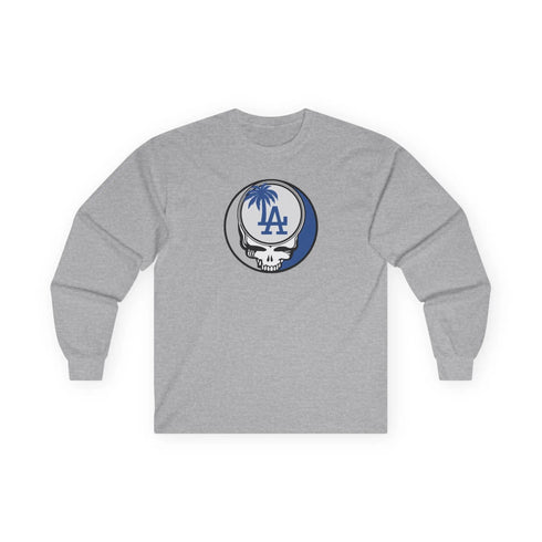 Grateful Dead - Los Angeles Dodgers Classic Stealie Long Sleeve Tee - MLB - StealieShop